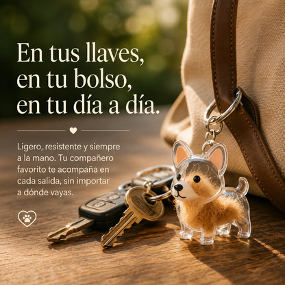 Llavero para Recuerdos Con el Pelo de tu Mascota