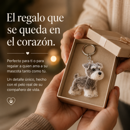 Llavero para Recuerdos Con el Pelo de tu Mascota