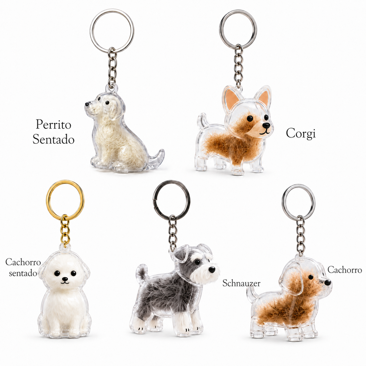 Llavero para Recuerdos Con el Pelo de tu Mascota